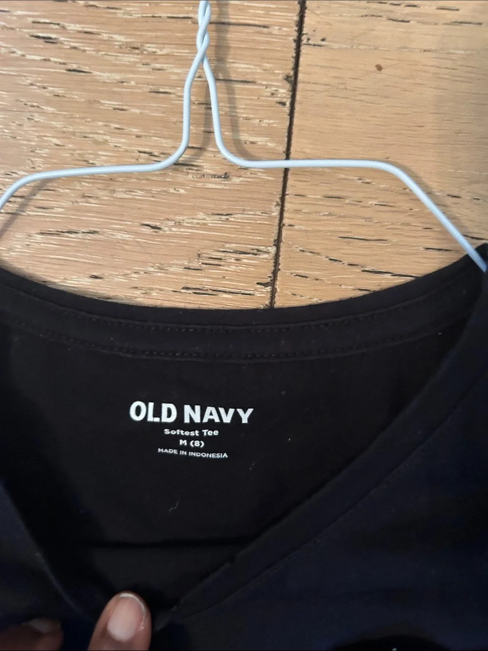 Old Navy Black Short Sleeve Tee with Heart Pocket